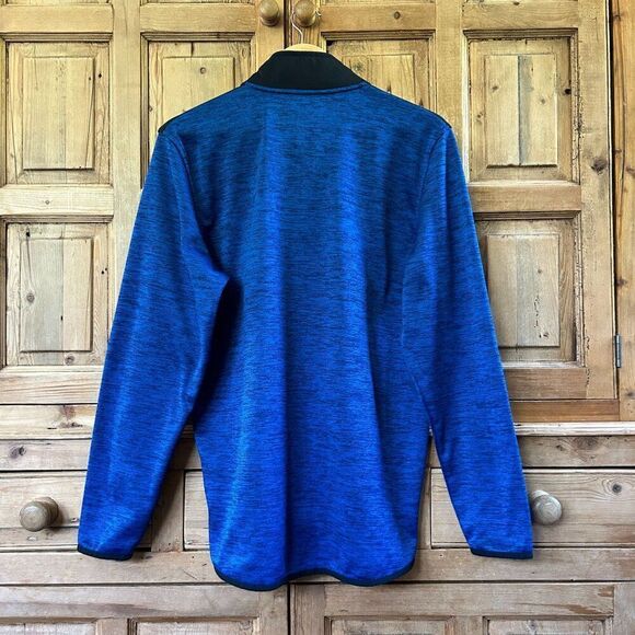 Under Armour Medium Loose Fit Pullover Sweater Blue Black Colorblock 1/4 Zip - Picture 5 of 6